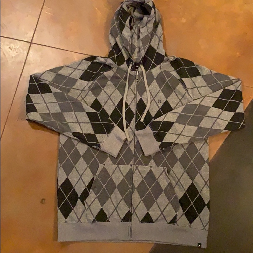 Hurley Zip Up Plaid Jacket